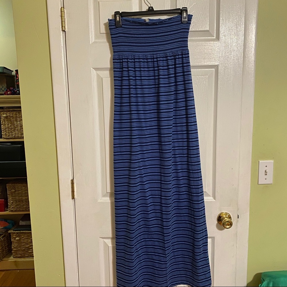Old Navy blue striped Maxi dress